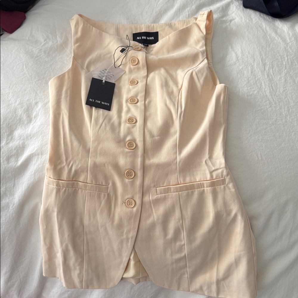 All The Ways Women's Cream Button-Up Top